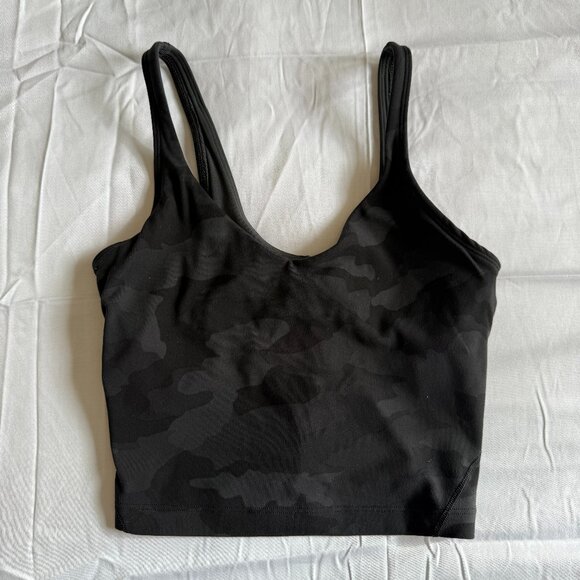 LULULEMON Womens Align Tank Top Camo Deep Coal SIZE 2 - Picture 2 of 8